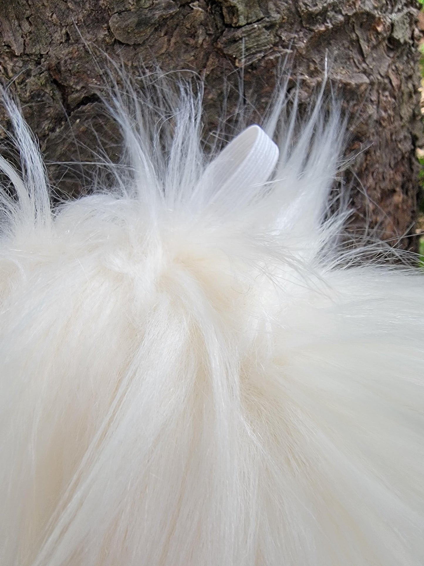 White Faux Fur Fox Tail for Cosplay