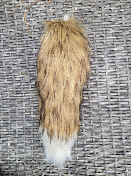 Brown Realistic Faux Fur Tail for Cosplay