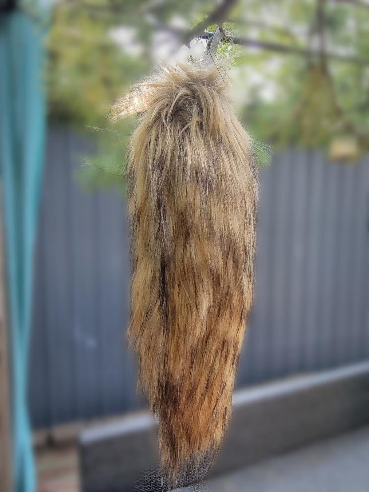 Brown Realistic Faux Fur Tail for Cosplay
