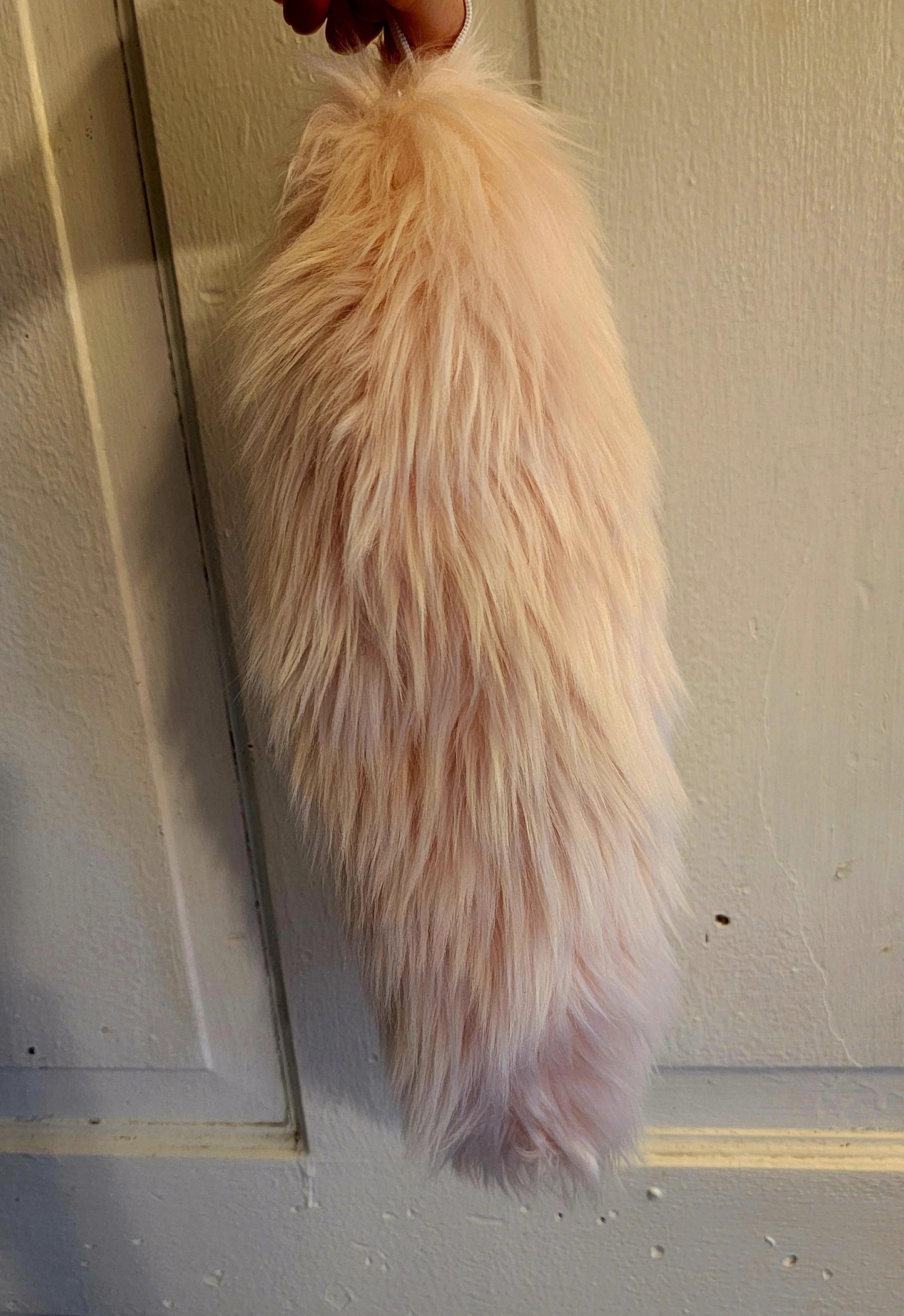 Light Pink Faux Fur Tail for Cosplay